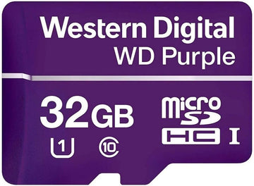 Western Digital WD Purple 32GB MicroSDHC Card SDA 6.0 24/7 -25°C to 85°C IP NVR Dash Cams DRONES