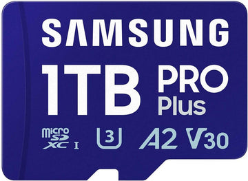 SAMSUNG PRO PLUS 1TB MICRO SD w/ ADAPTER, CL10, 180R/130W MB/s Action Cam & Drone