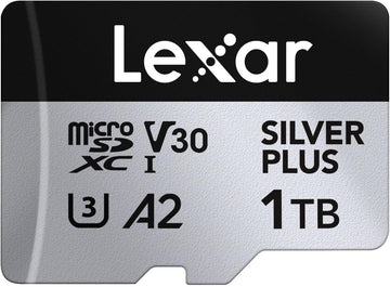 Lexar 1TB Professional SILVER PLUS micro SDXC UHS-I Card UHS-I, A2, U3, V30, Class 10, 4K