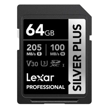 Lexar 64GB Professional SILVER PLUS SDXC UHS-I Card V30