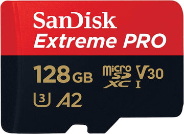 SanDisk Etreme PRO  128GB MicroSDXC Card USH-I Action Camera & Drone Memory Card SDSQXCD-128G-GN6MA