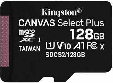 Kingston 128GB Canvas Select Plus Class 10 UHS-I microSD Memory Card - 100MB/s SDCS2/128GB