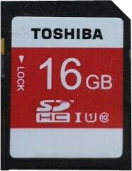 Toshiba 16GB SDHC USH-I Memory Card 80MB/s