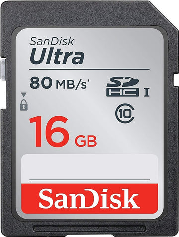 SanDisk 16GB Ultra SDHC UHS-I Card Memory Card 80MB/s SDSDUNC-016G