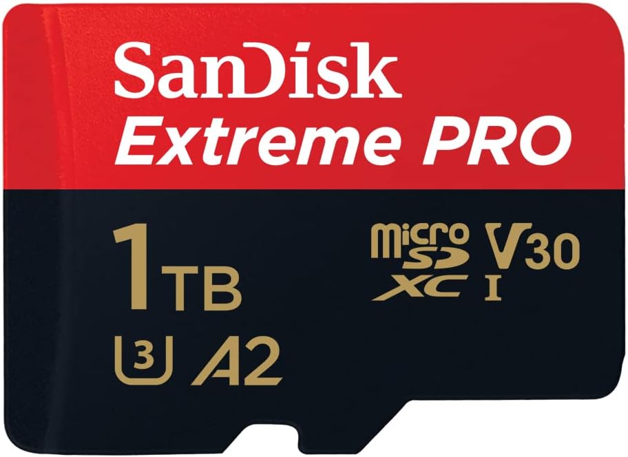 SanDisk Etreme PRO 1TB MicroSDXC Card USH-I Action Camera & Drone Memory Card SDSQXCD-1T00-GN6MA