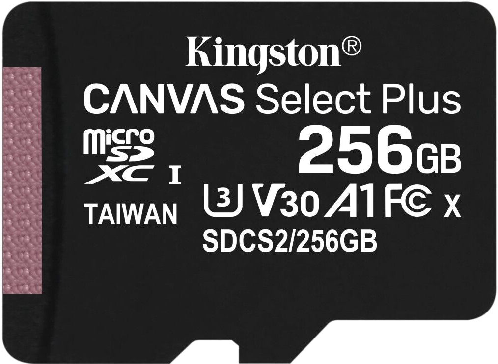 Kingston 256GB Canvas Select Plus Class 10 UHS-I microSD Memory Card - 100MB/s SDCS2/256GB