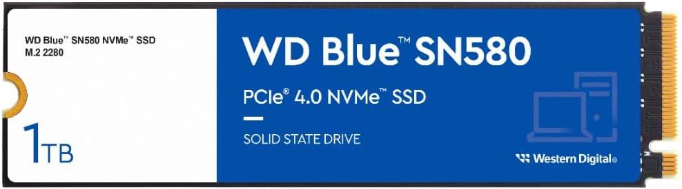 WD 1TB Blue SN580 NVMe SSD, M.2 2280 , NVME, PCIE GEN 4.0