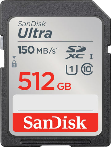 SanDisk Ultra 512GB SDXC UHS-I Card Memory Card 150MB/s SDSDUNC-512G-GN6IN