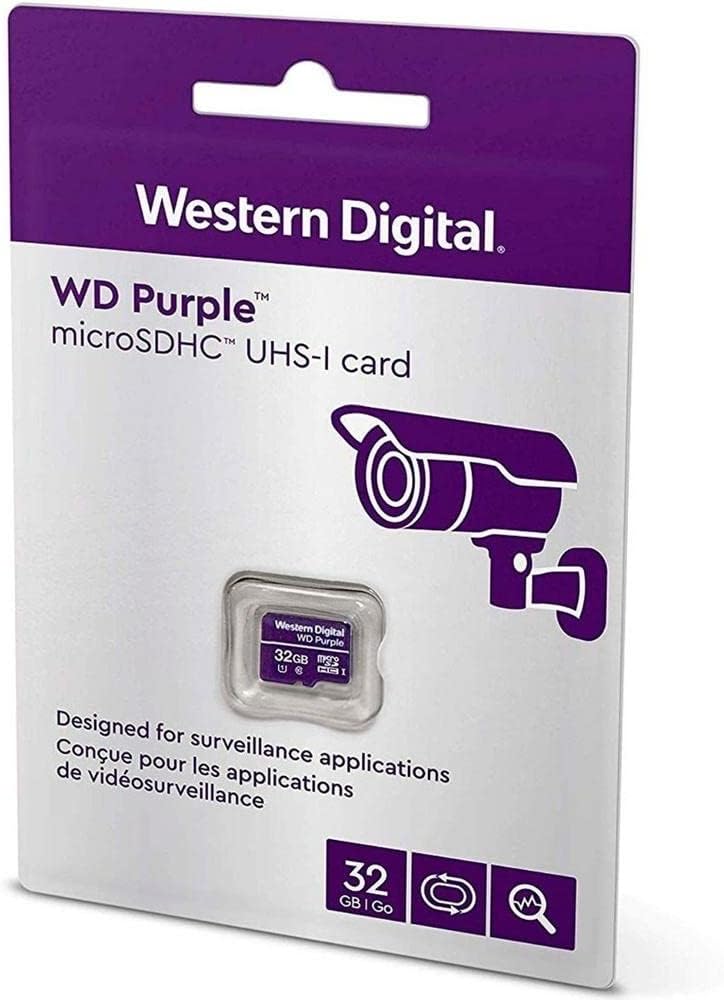 Western Digital WD Purple 32GB MicroSDHC Card SDA 6.0 24/7 -25°C to 85°C IP NVR Dash Cams DRONES