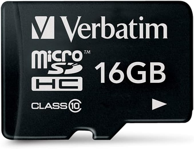 Verbatim 16GB MicroSDHC Memory Card with SD Adapter 44082