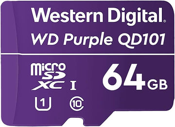 Western Digital WD Purple 64GB MicroSDXC Card SDA 6.0 24/7 -25°C to 85°C IP NVR Dash Cams DRONES