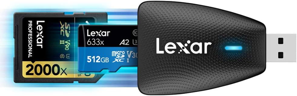 Lexar 2-in-1 USB 3.1 Multi-Card Reader (MicroSD/SD)  LRW450UB