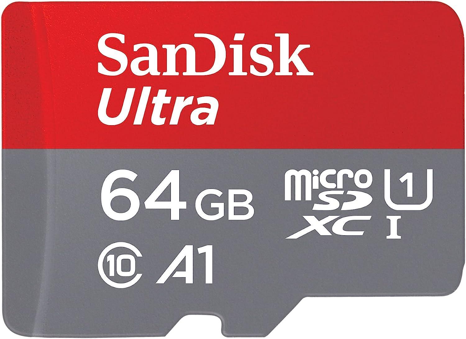 SanDisk Ultra 64GB  MicroSDXC Card USH-I 140MB/s Mobile Phone Tablet SDSQUAB-064G-GN6MN