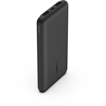 Belkin BoostUp Charge 10K 3 Port mAh Power Bank with Cable 2 USB-A ports + 1 USB-C port Power Bank with Cable |Black|