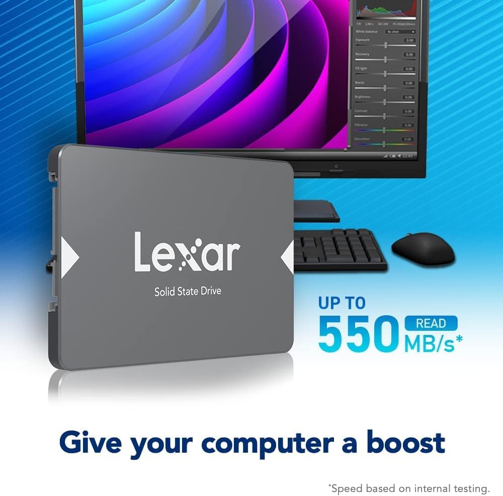 Lexar 2TB NS100 2.5" SATA III Solid State Drive Read up to 550MB/s Write up to 500MB/s