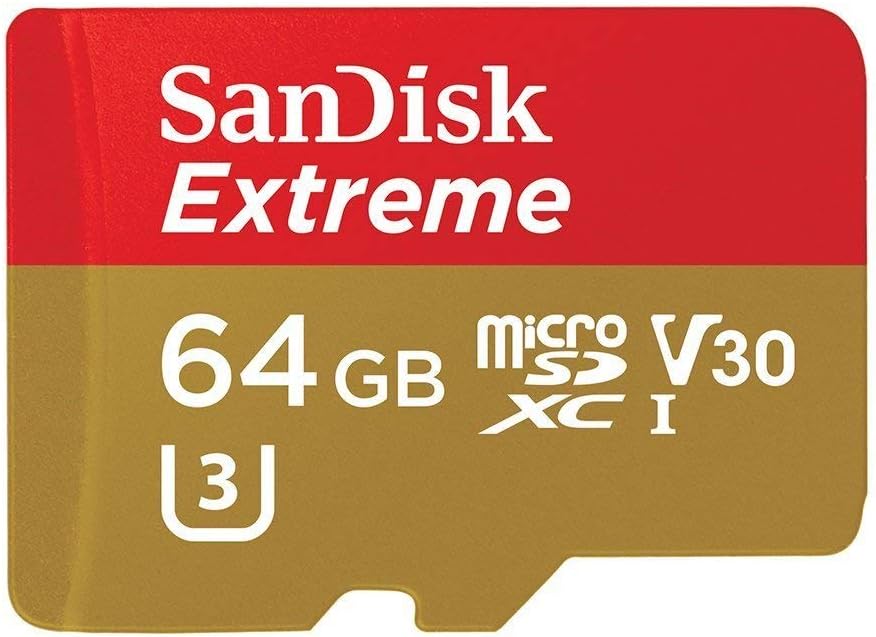 SanDisk Etreme 64GB MicroSDXC Card USH-I Action Camera & Drone Memory Card SDSQXAH-064G-GN6MN