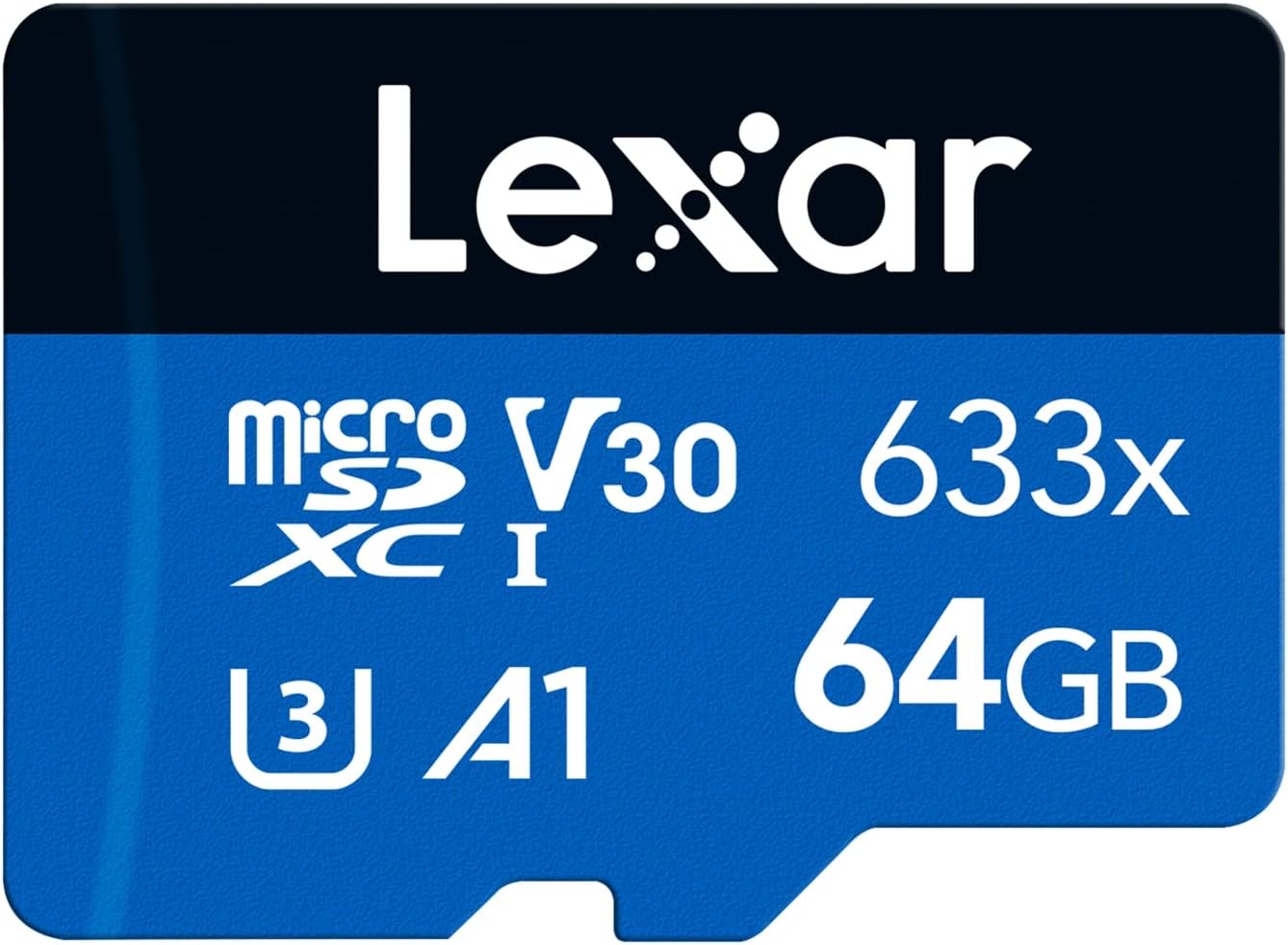 Lexar High-Performance 64GB 633x microSDXC Card UHS-I Blue Series LMS0633064G-BNNNG