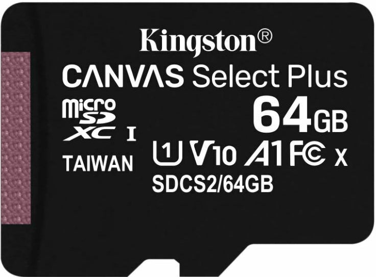 Kingston 64GB Canvas Select Plus Class 10 UHS-I microSD Memory Card - 100MB/s SDCS2/64GB