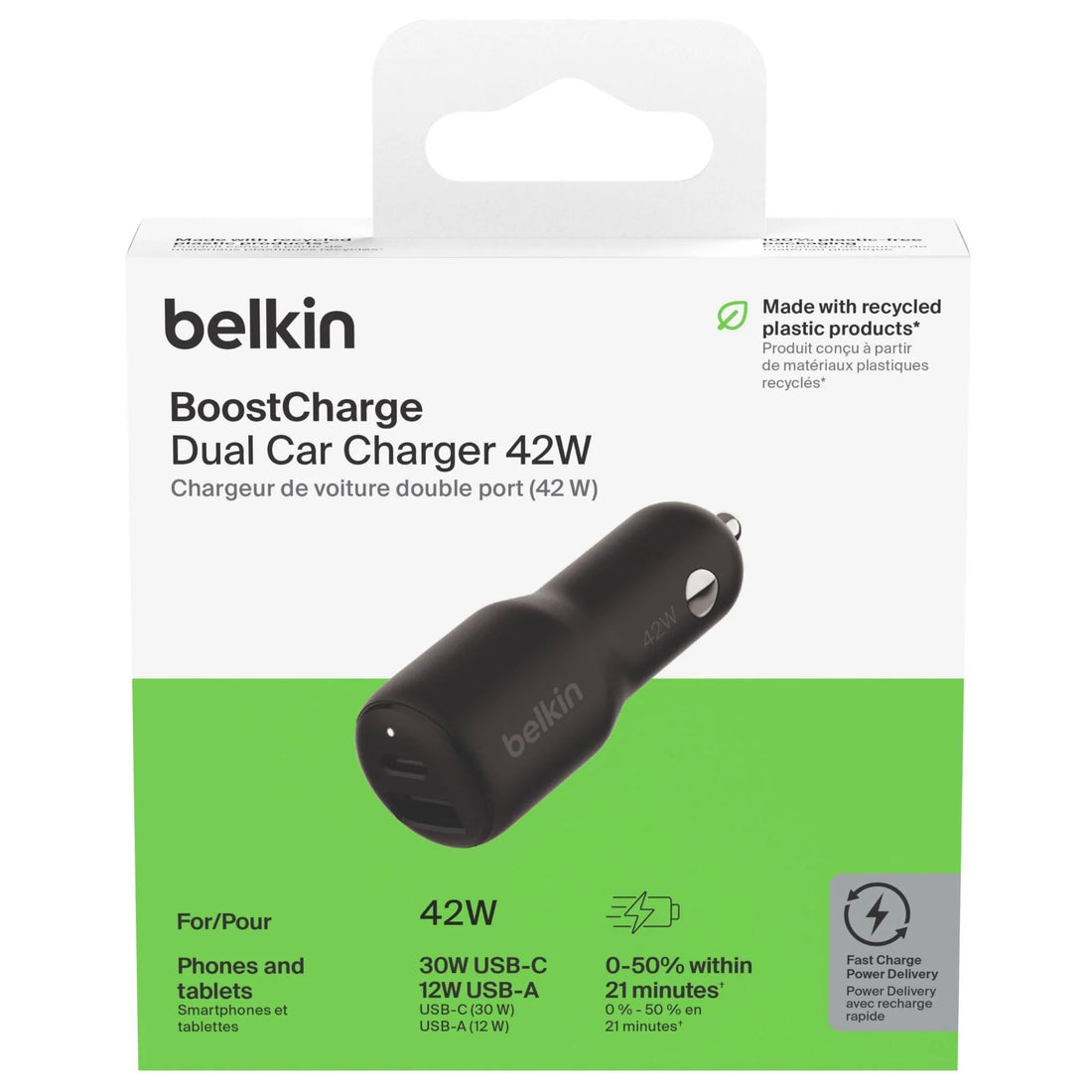 Belkin BoostCharge Dual Port 42W Car Charger