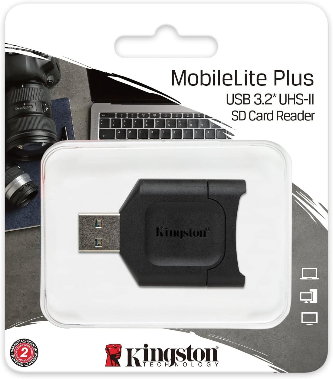 Kingston MobileLite Plus MLP SD Card Reader USB 3.1 SDHC/SDXC UHS-II MLP