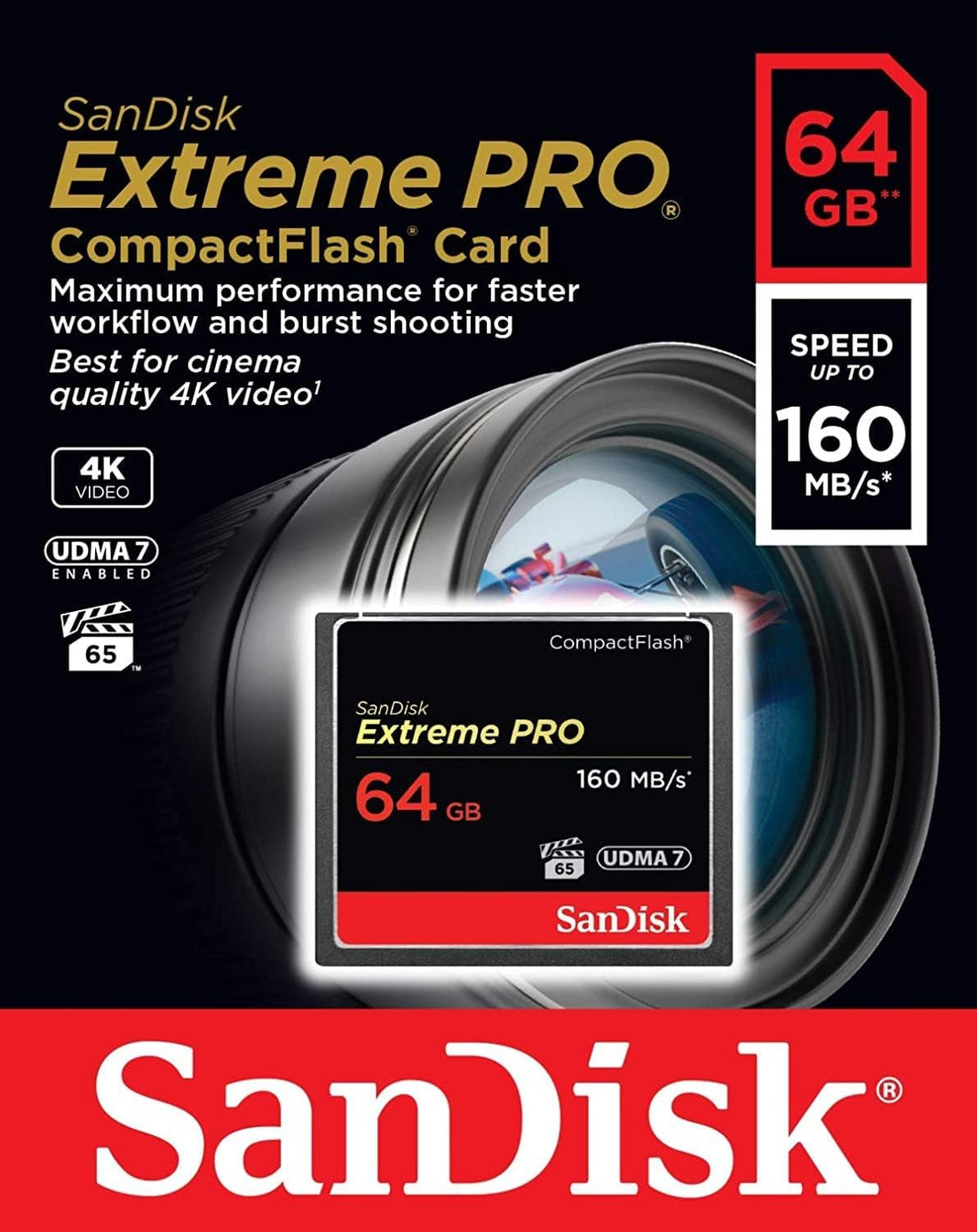 SanDisk 64GB Extreme PRO Compact Flash Memory Card CF Card UDMA 7 - SDCFXPS-064G-X46