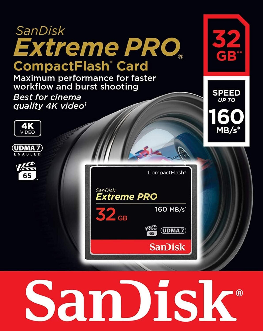 SanDisk 32GB Extreme PRO Compact Flash Memory Card CF Card UDMA 7 - SDCFXPS-032G-X46