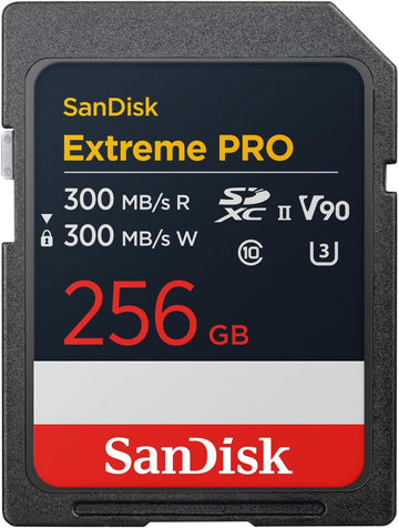 SanDisk Extreme PRO 256GB SDXC Memory Card 300MB/s UHS-II U3 C10 V90 SDSDXDM-256G-GN4IN