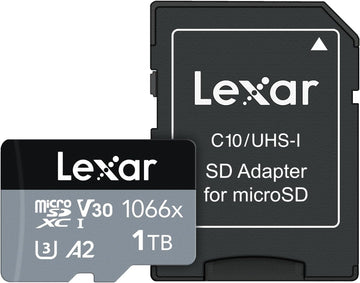Lexar 1TB Professional 1066x SILVER micro SDXC UHS-I Card UHS-I, A2, U3, V30, Class 10, 4K