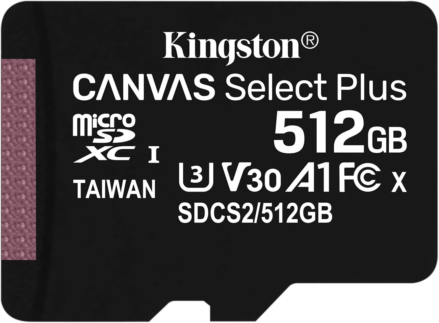 Kingston 512GB Canvas Select Plus Class 10 UHS-I microSD Memory Card - 100MB/s SDCS2/512GB