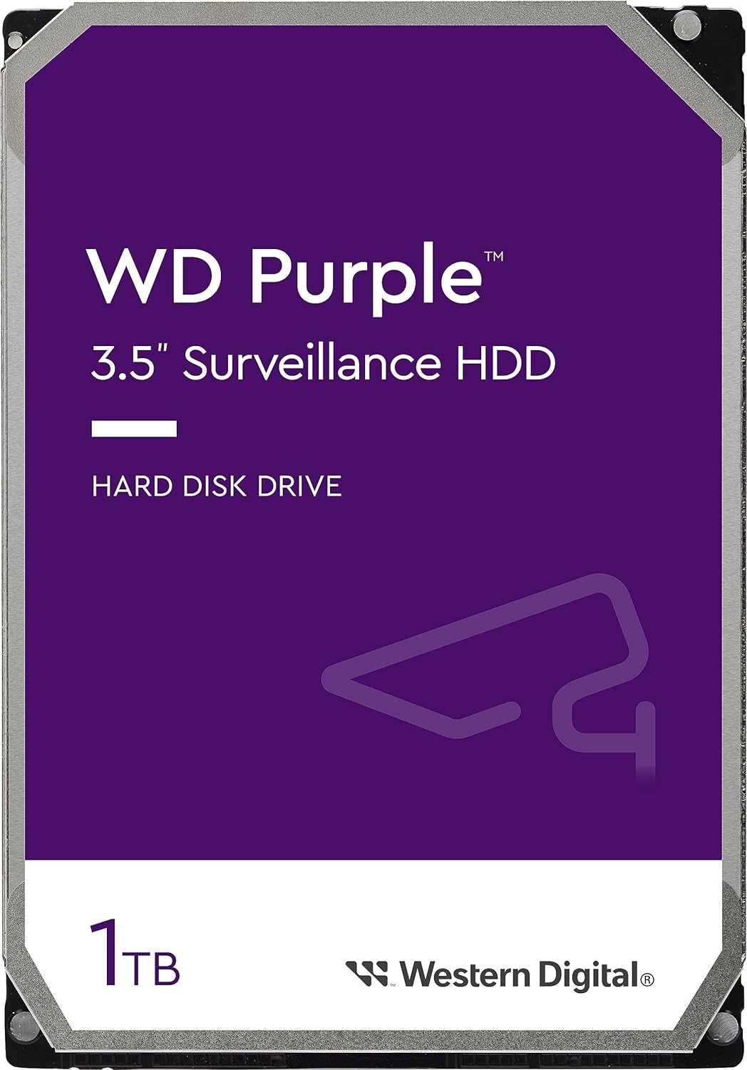 Western Digital WD 1TB Purple 3.5" Hard Drive, SATA III, 5400RPM, 64MB Cache, Surveillance Storage Hard Drive