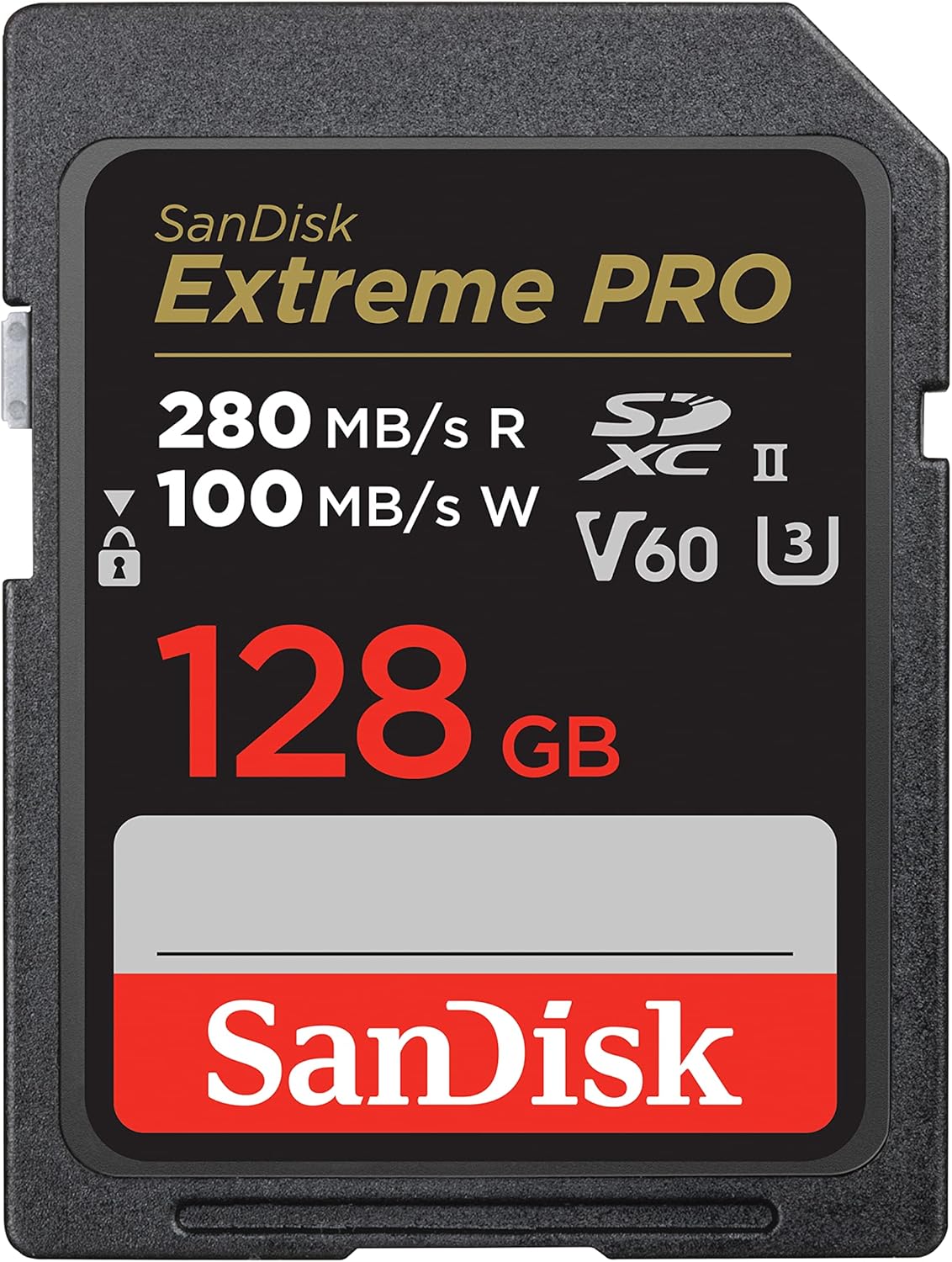 SanDisk Extreme PRO 128GB SDXC Memory Card 280MB/s UHS-II U3 C10 V60 6K SDSDXEP-128G-GN4IN