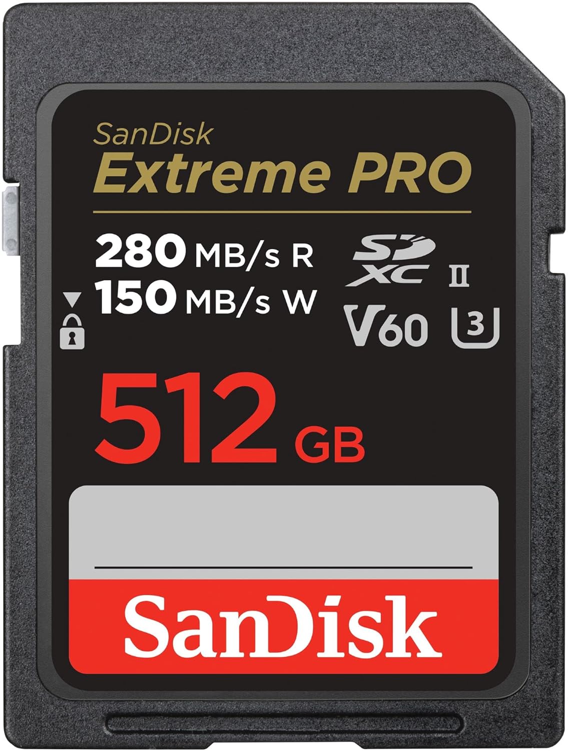 SanDisk Extreme PRO 512GB SDXC Memory Card 280MB/s UHS-II U3 C10 V60 6K SDSDXEP-512G-GN4IN