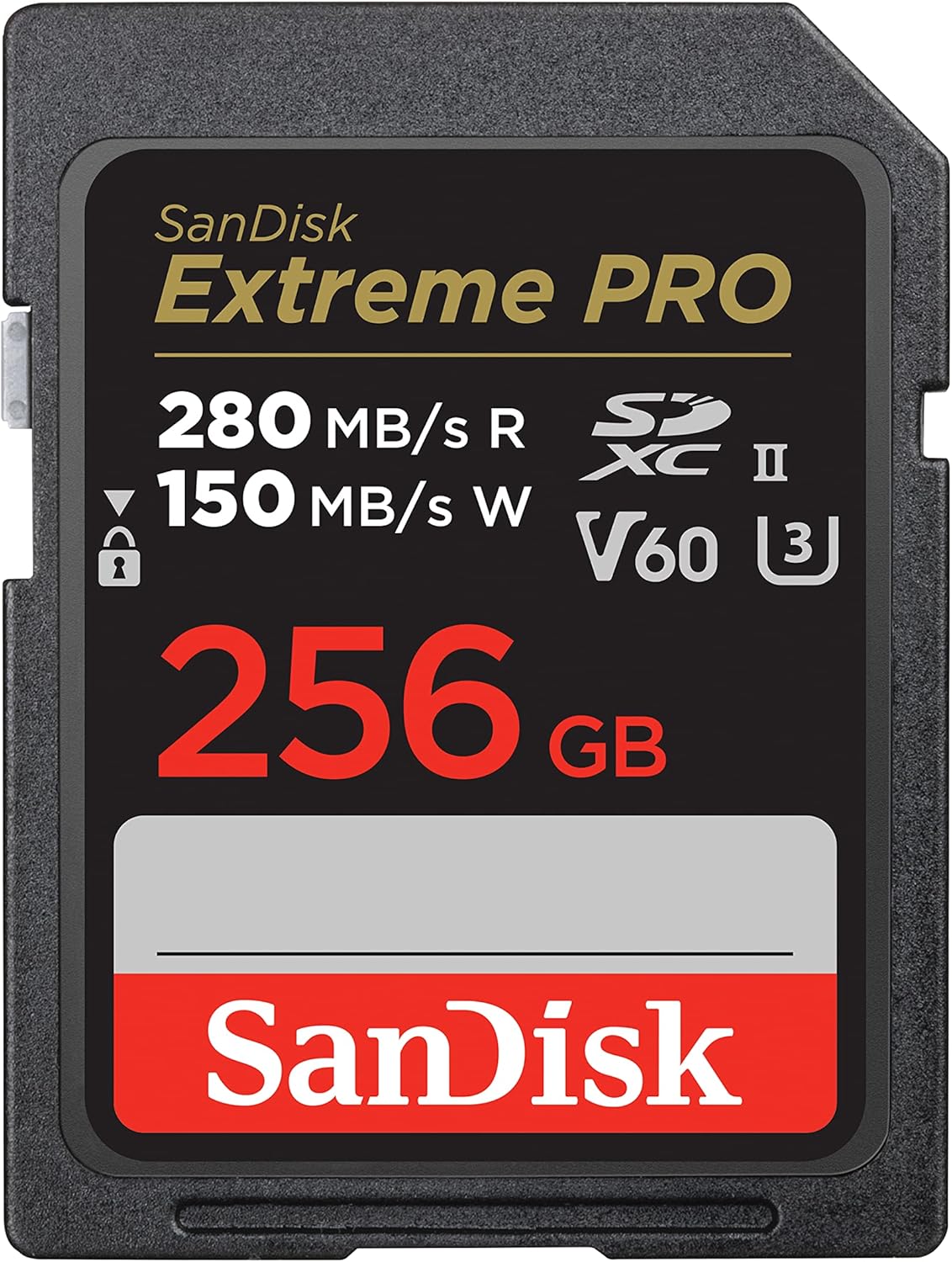 SanDisk Extreme PRO 256GB SDXC Memory Card 280MB/s UHS-II U3 C10 V60 6K SDSDXEP-256G-GN4IN