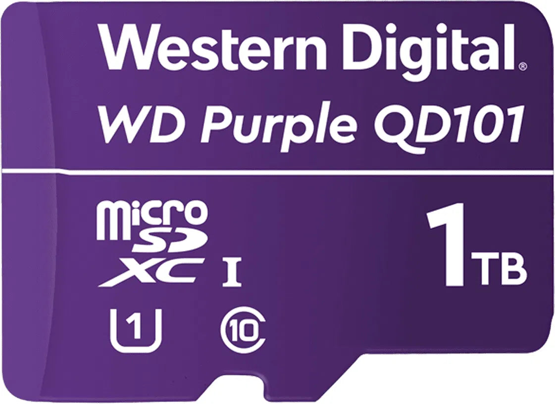 Western Digital WD Purple 1TB MicroSDXC Card SDA 6.0 24/7 -25°C to 85°C IP NVR Dash Cams DRONES