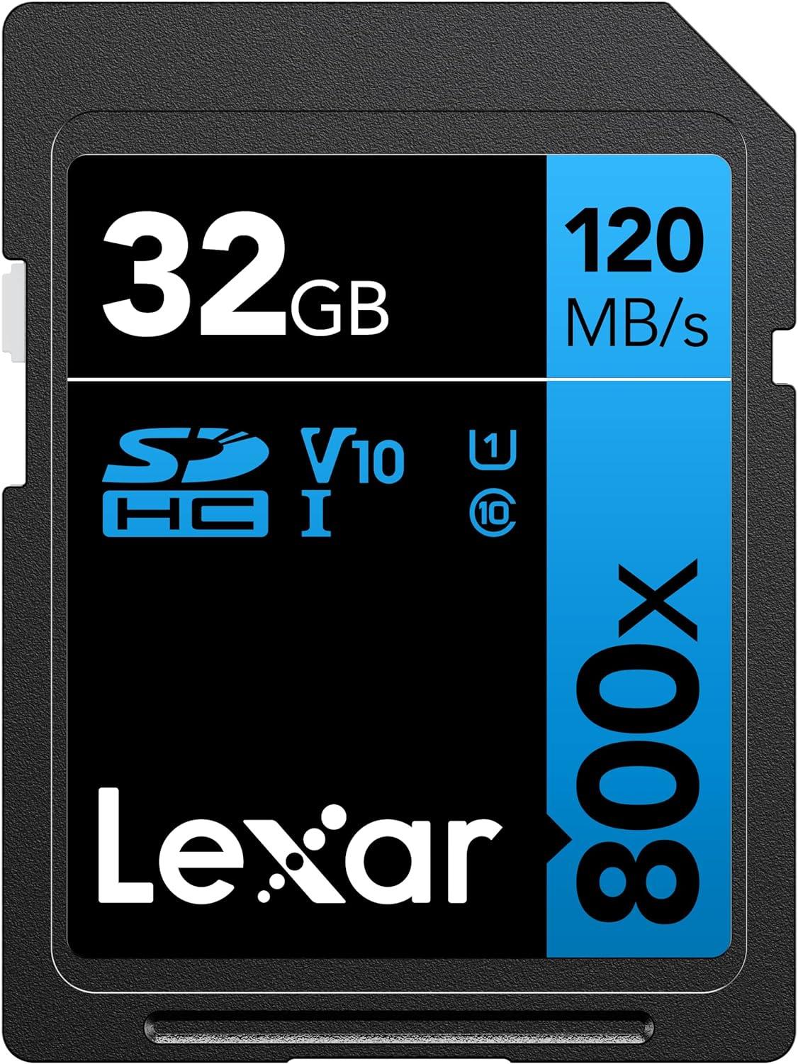 Lexar High Performance 32GB 800x SDHC Card Blue Series LSD0800P032G-BNNNG