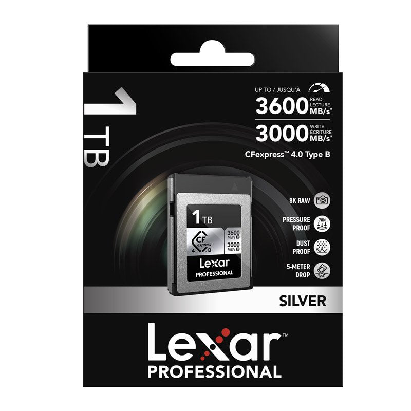 Lexar Professional SILVER 1TB CFexpress 4.0 Type B Memory Card 8K 3600MB/s