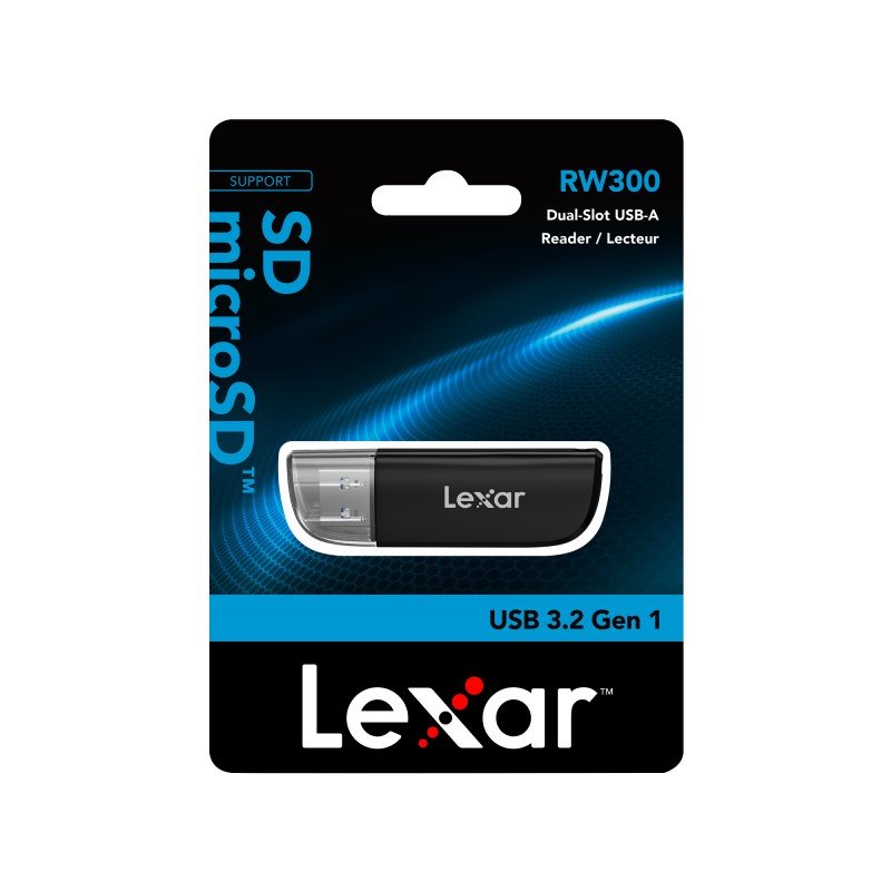 Lexar Dual Slot MicroSD/SDHC/SDXC USB 3.2 Card Reader Type USB-A Gen 1