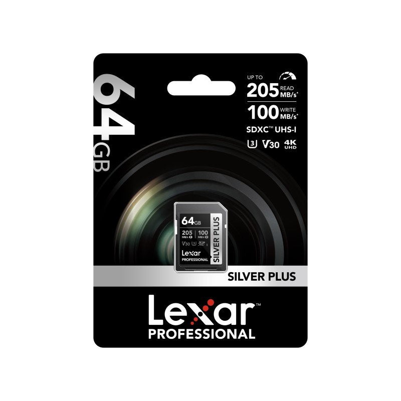 Lexar Professional 64GB SILVER PRO SDXC UHS-II Card V60 6K U3 C10 280MB/s