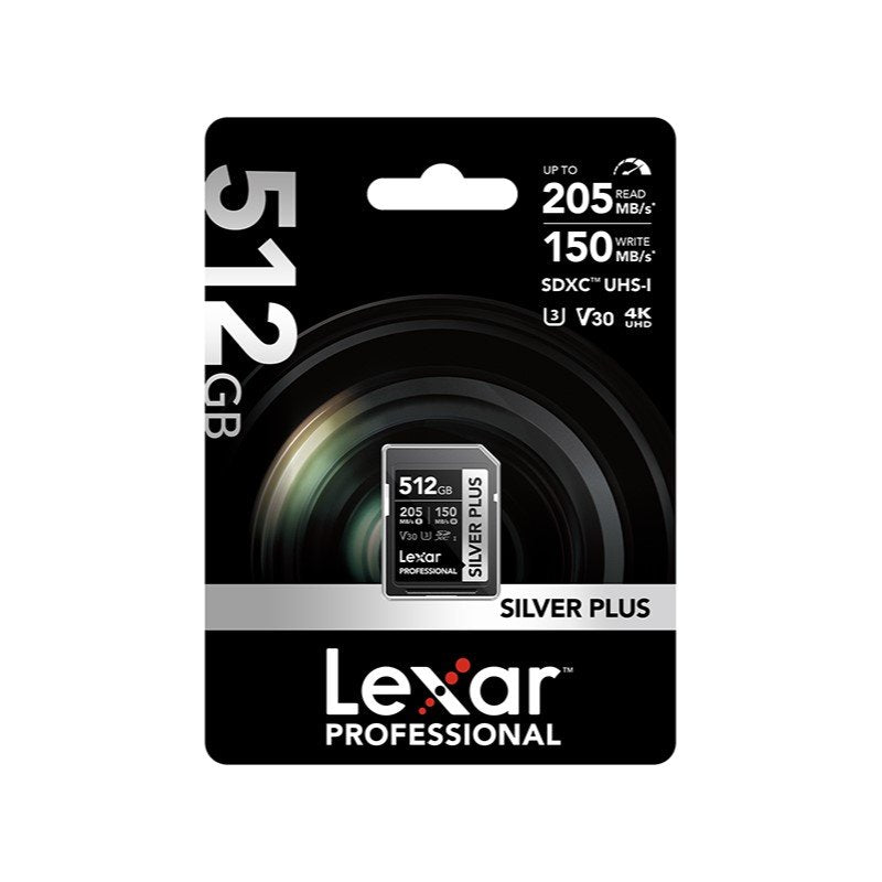 Lexar Professional 512GB SILVER PRO SDXC UHS-II Card V60 6K U3 C10 280MB/s