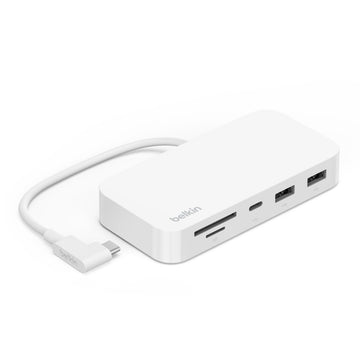 Belkin Connect USB-C 6-in-1 Multiport Hub with Mount |White|