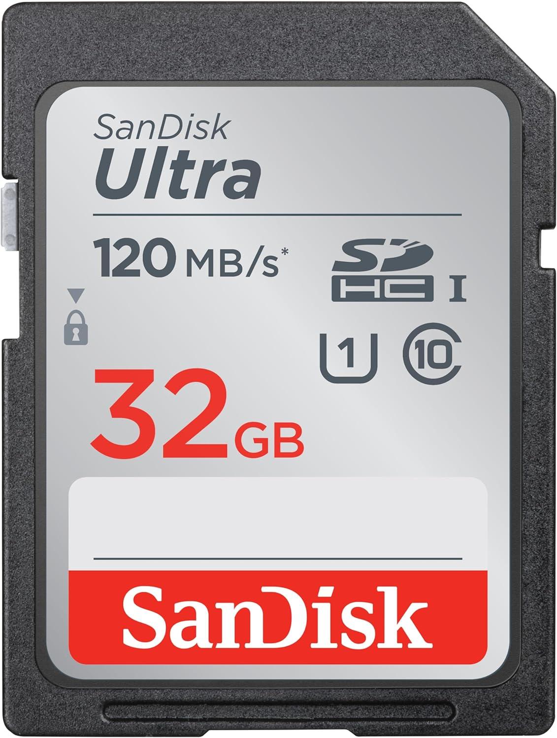 SanDisk Ultra 32GB SDHC UHS-I Card Memory Card 120MB/s SDSDUN4-032G-GN6IN