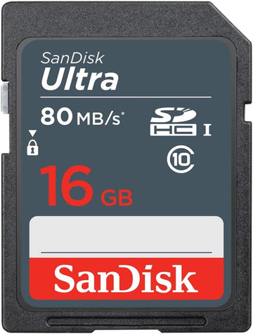 SanDisk 16GB Ultra SDHC UHS-I Card Memory Card 80MB/s SDSDUNS-016G